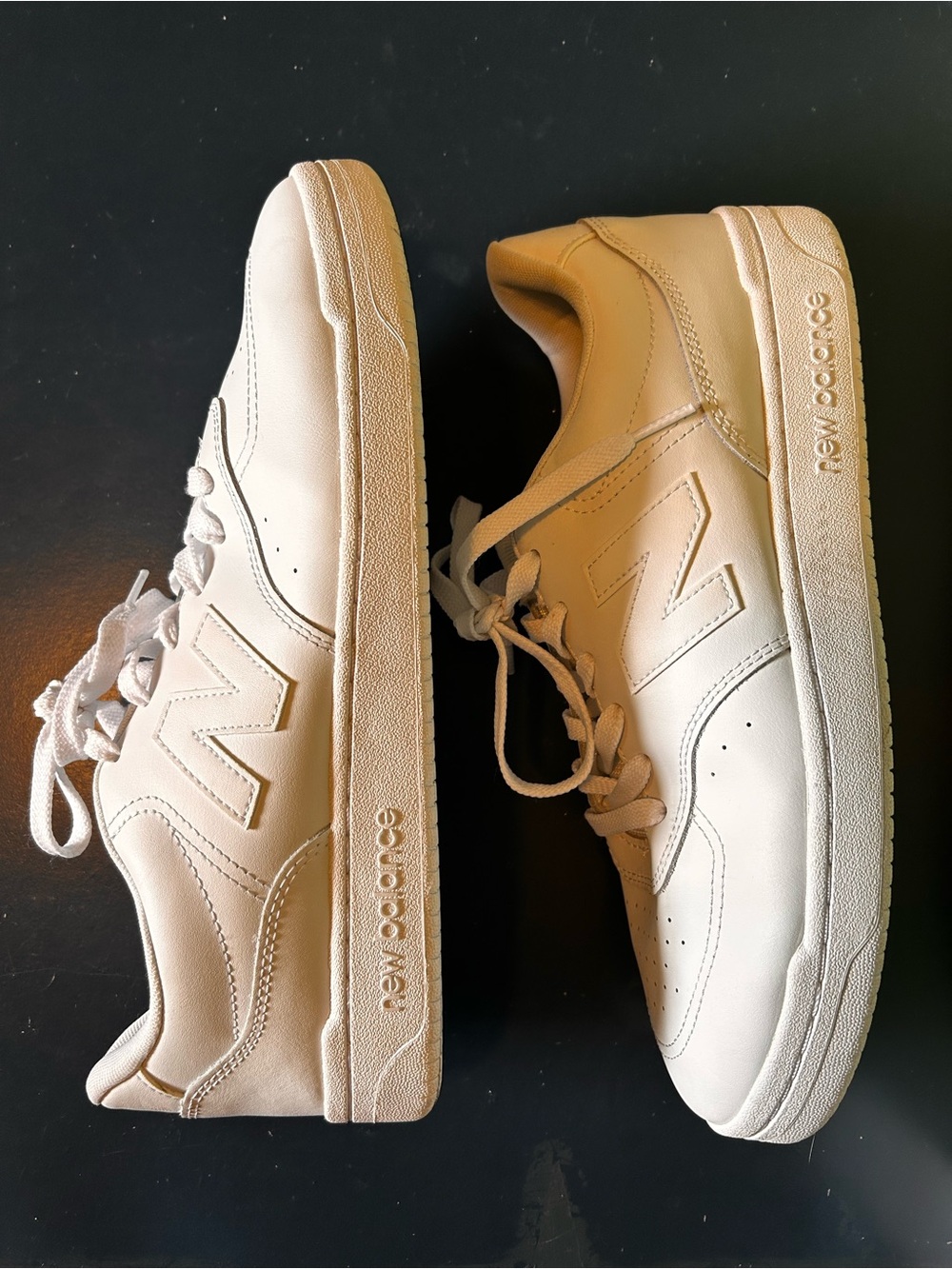 New Balance White Leather Sneaker